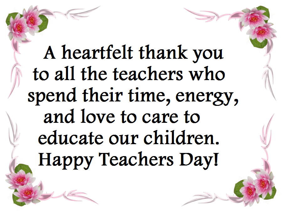 beautiful happy teachers day greeting card