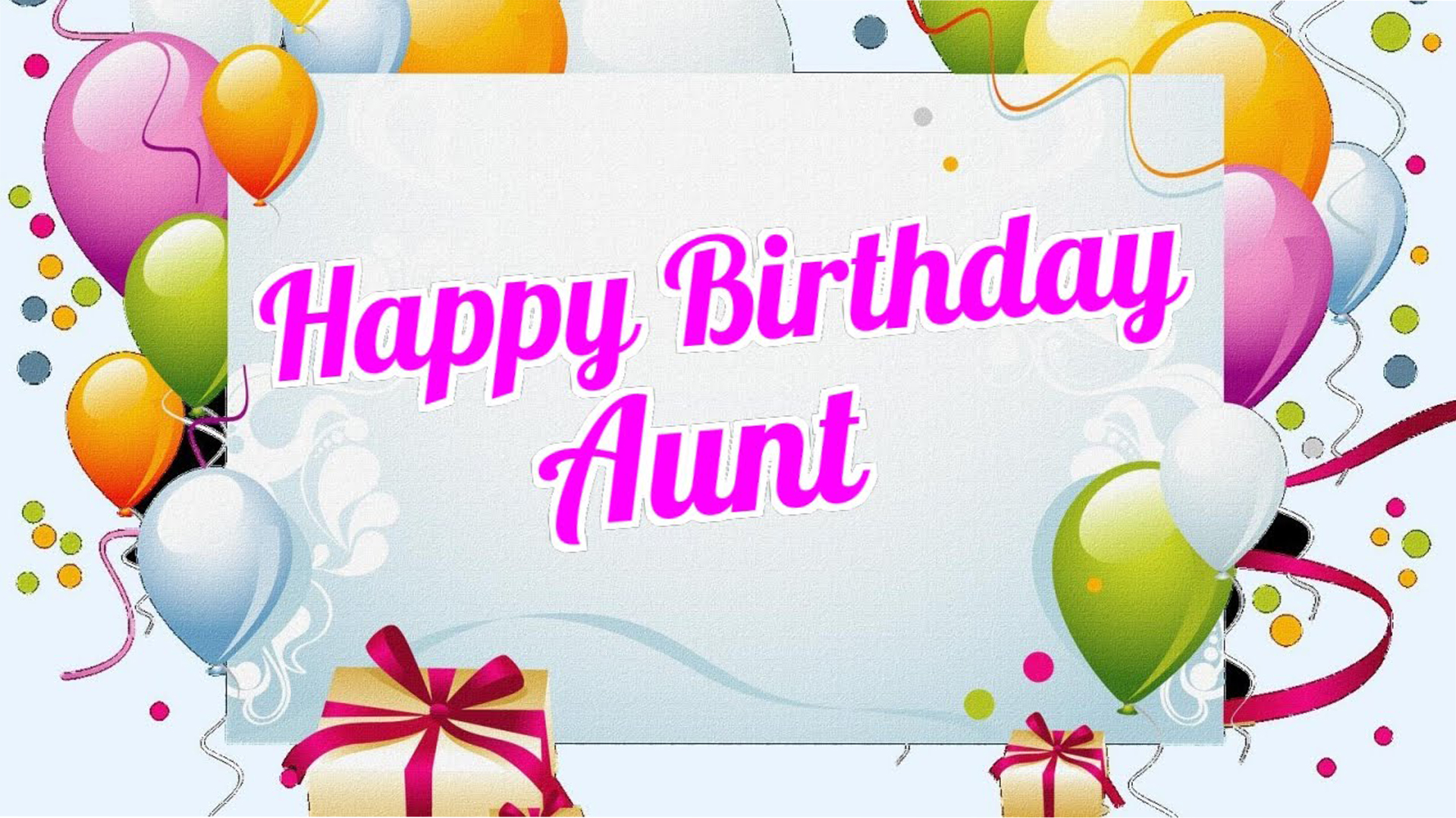 birthday card for aunt