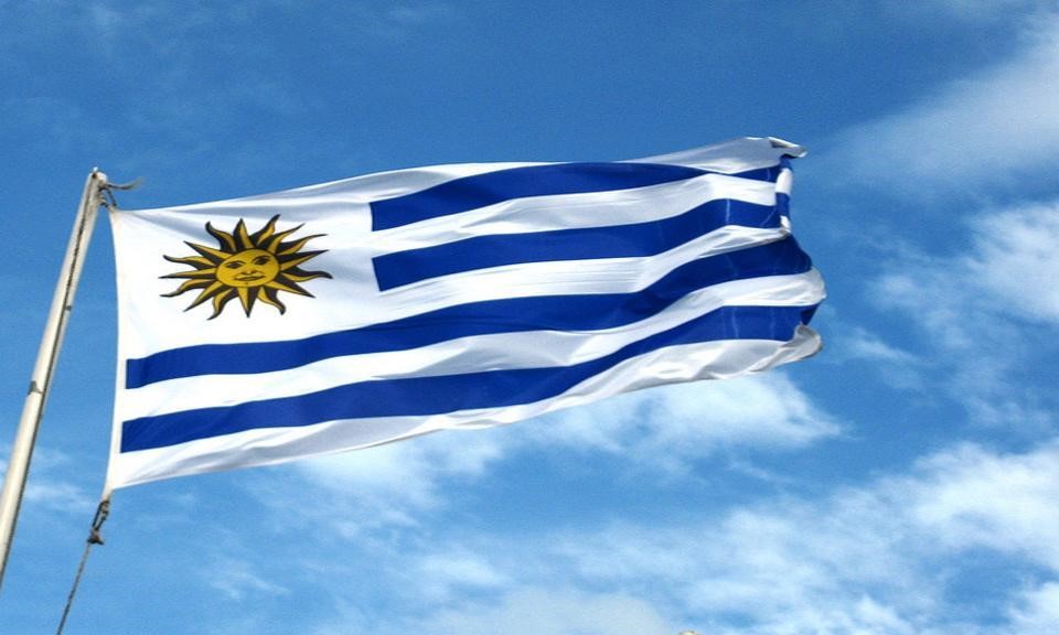 Uruguay waving flag wallpaper