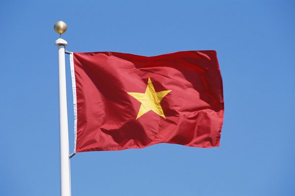 Vietnam waving flag image
