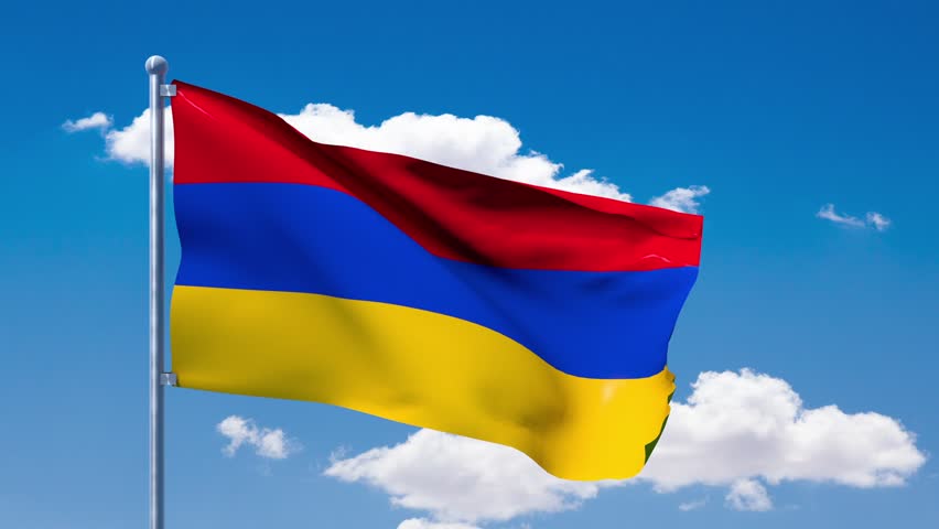 armenian flag waving