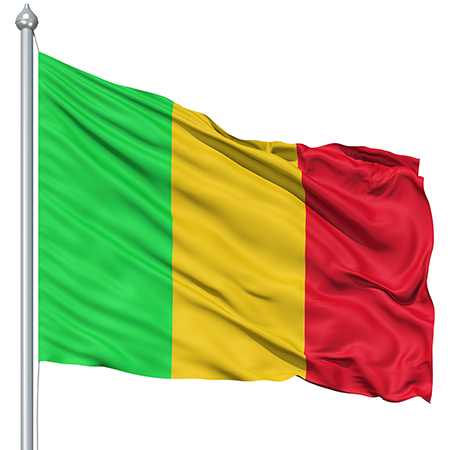 Flag Of Mali Blowing In The Wind Stock Photo  Download Image Now  Mali  Flag Malian Flag  iStock