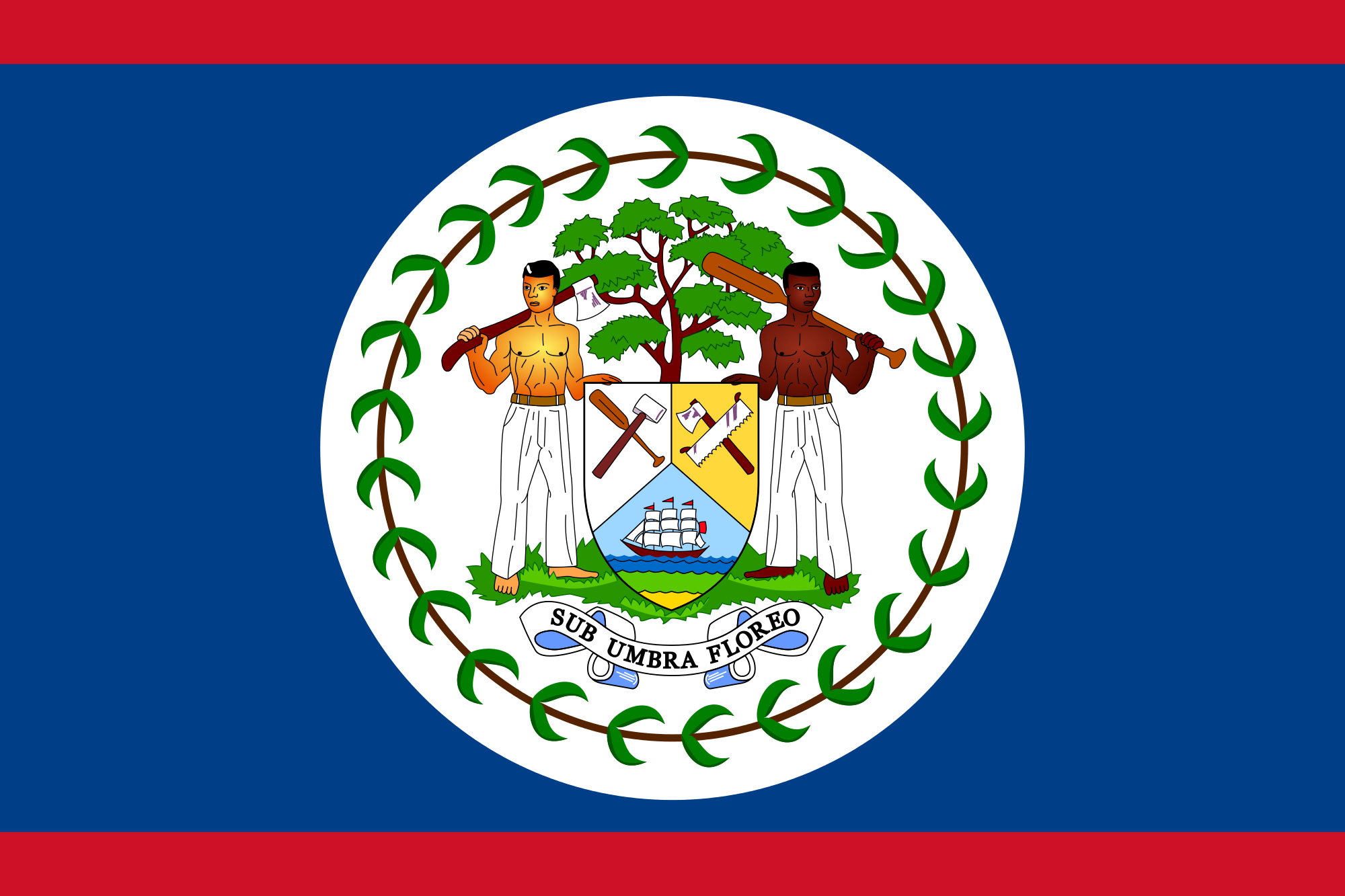 official Belizean flag