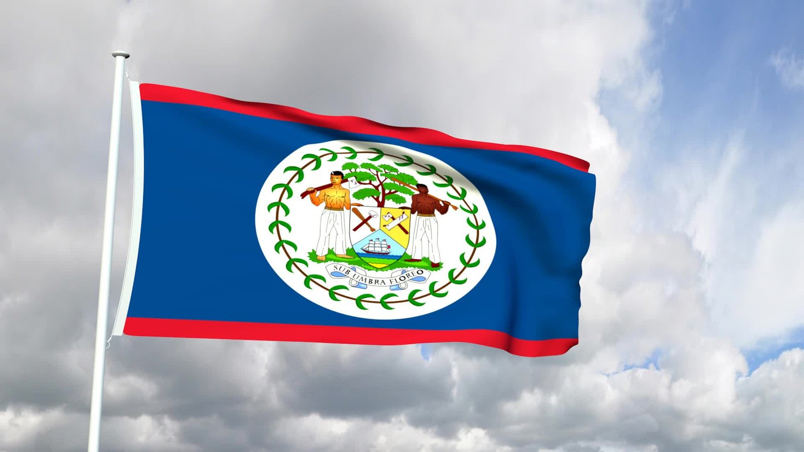 waving flag of belize