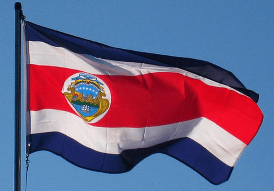waving flag of costa rica