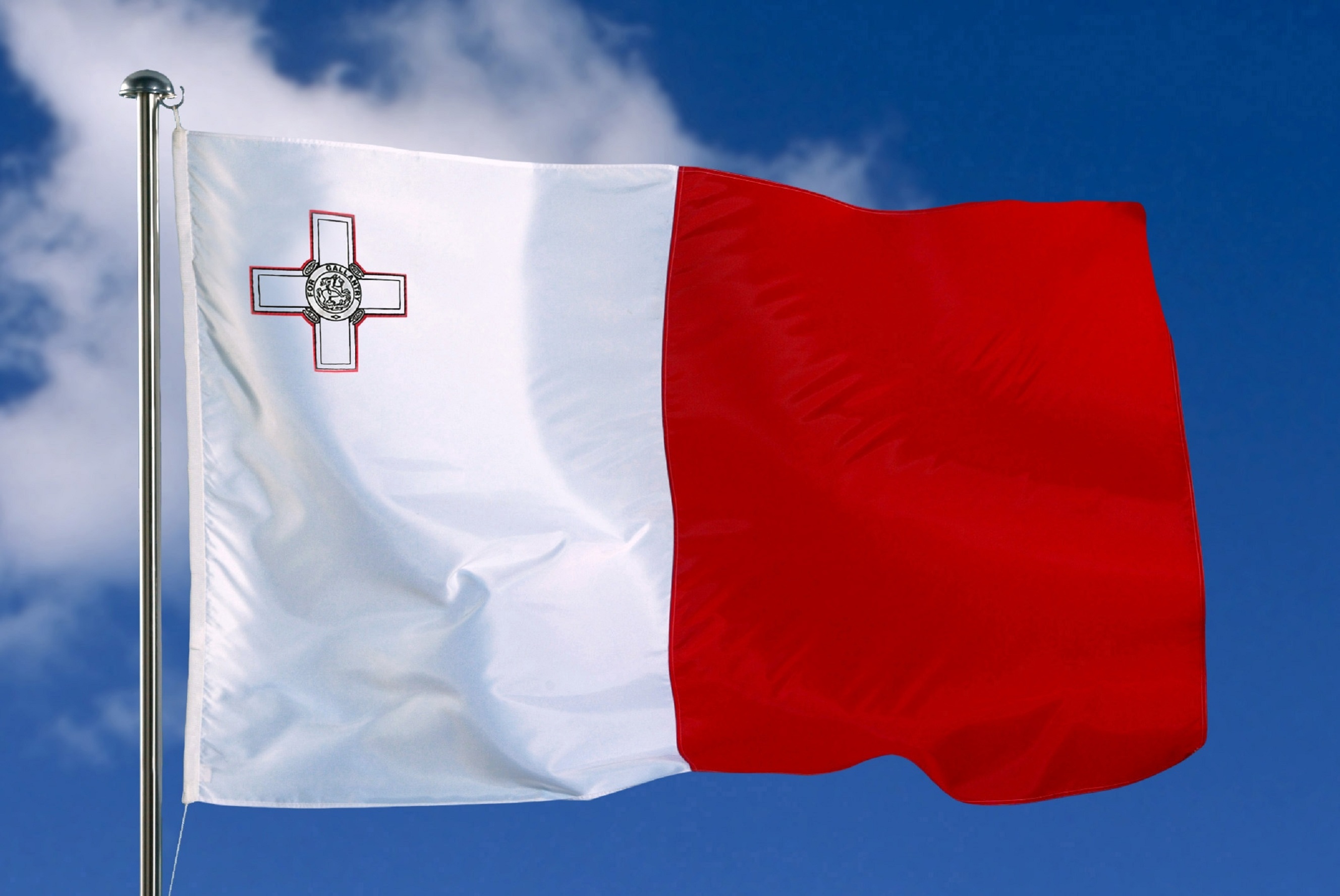 waving flag of Malta