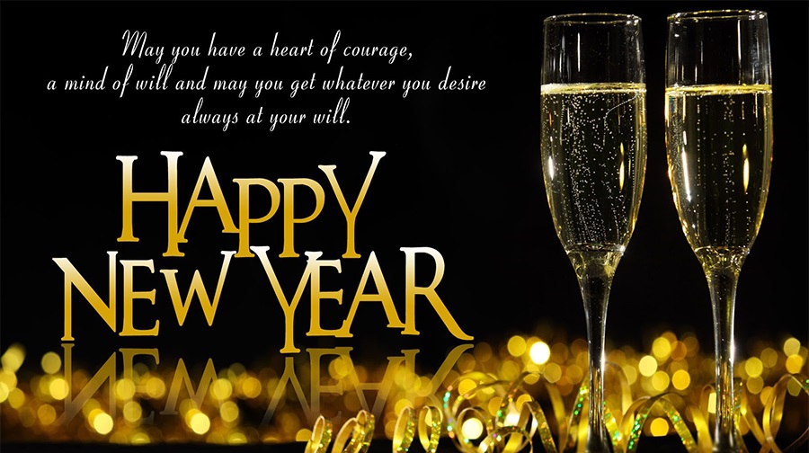 beautiful new year wishes card image