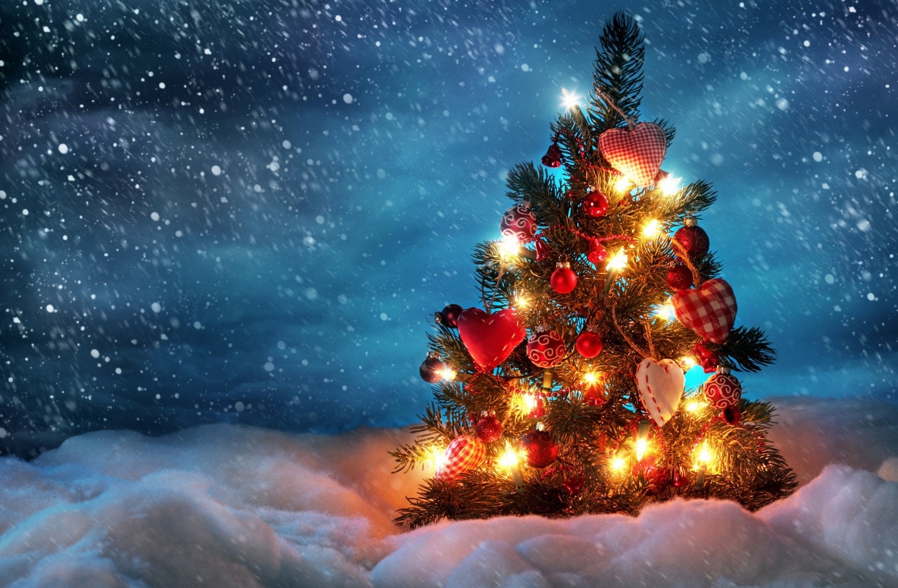 hd wallpaper with christmas tree