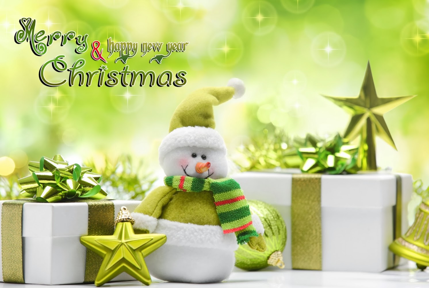merry christmas and new year wallpaper hd