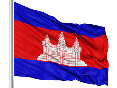 waving cambodia flag image