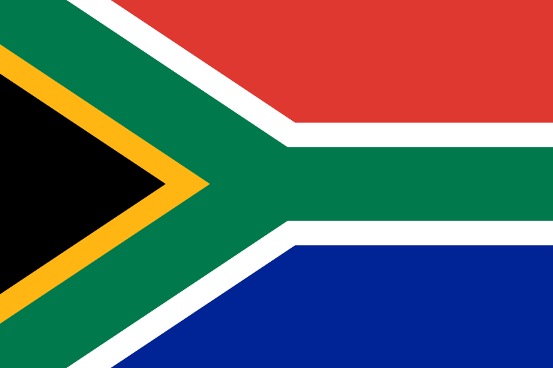 official south africa flag image