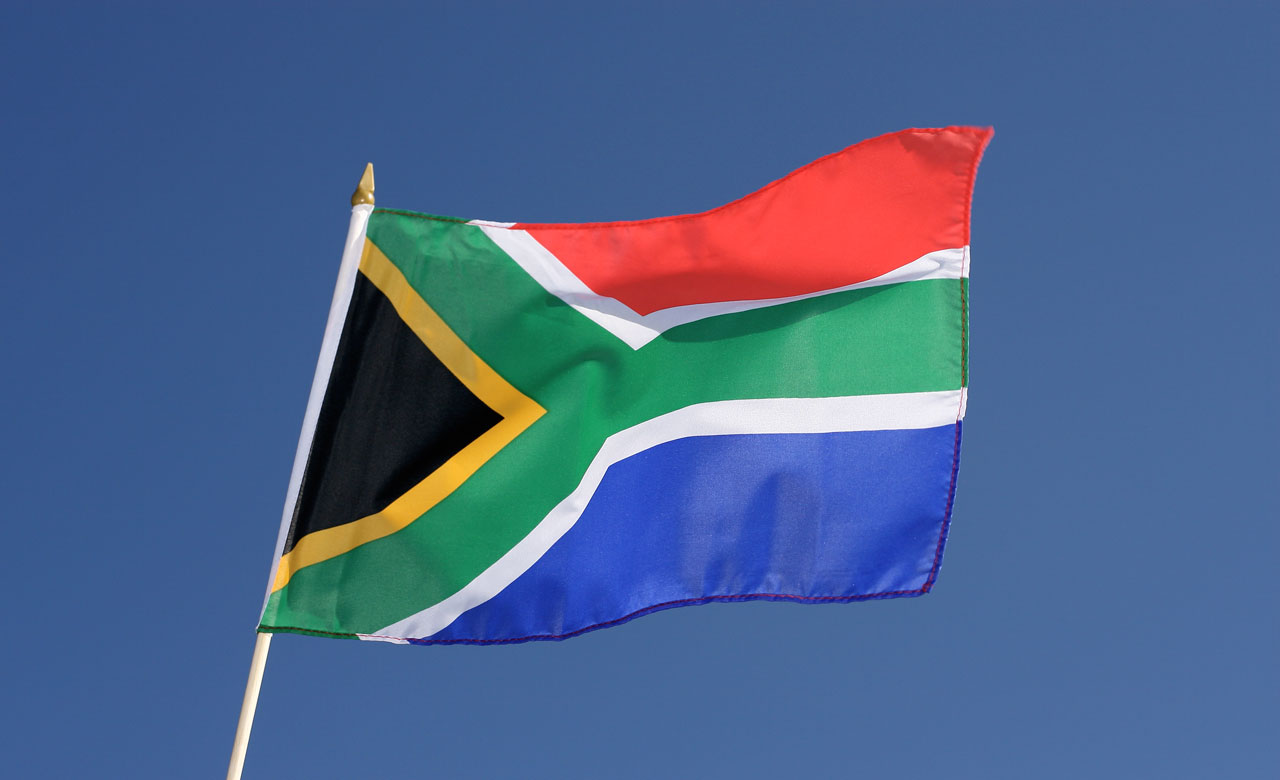 waving south african flag image