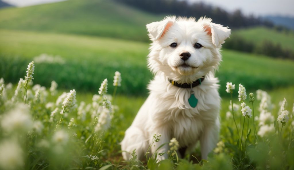 cute white dog picture
