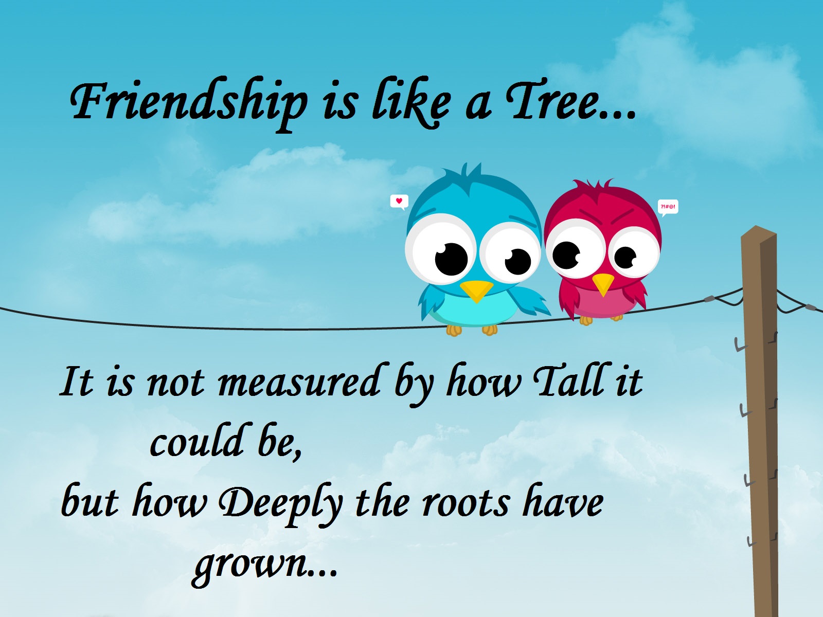 Cute image for quote on friendship