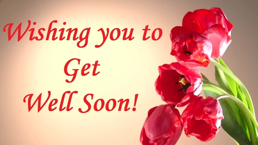lovely image with get well soon wishes