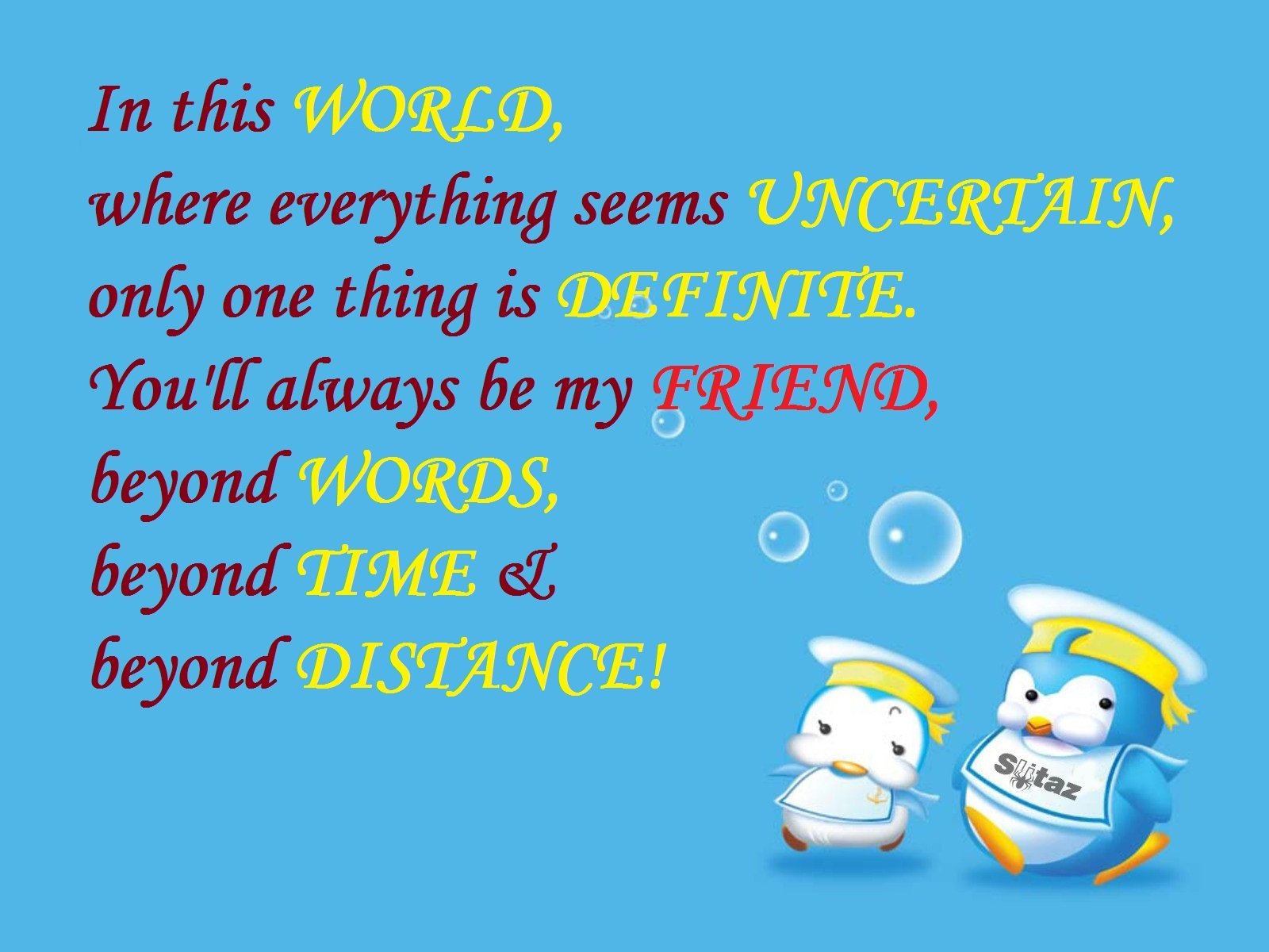 message for friends 2017