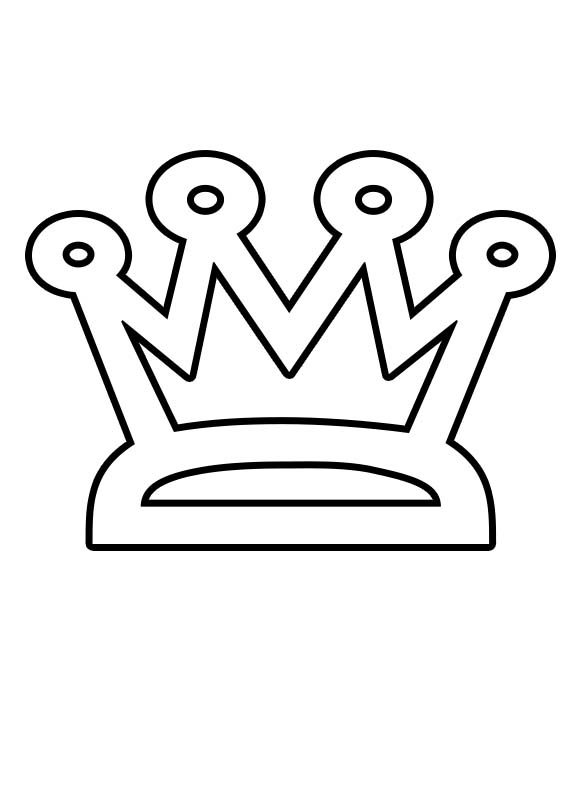 crown colouring sheet