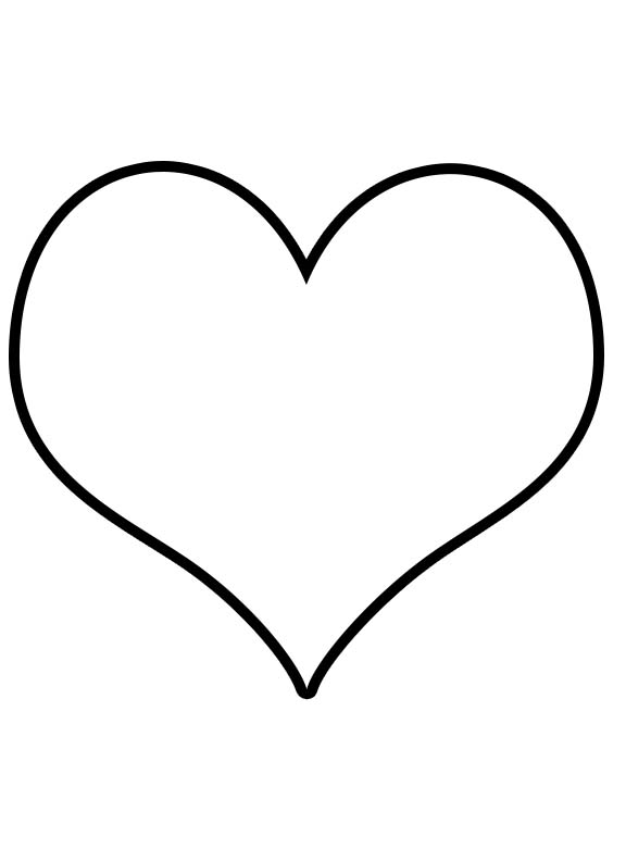 heart shape colouring page
