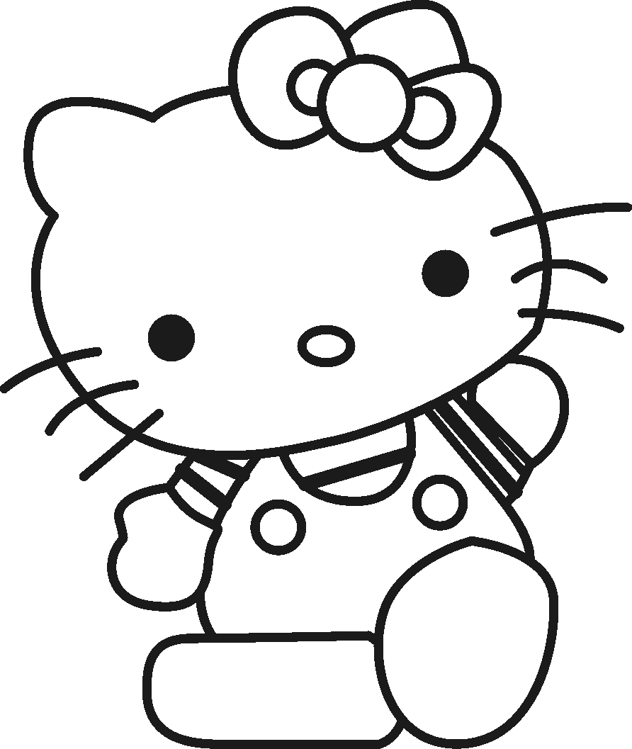 kitty image colouring pages