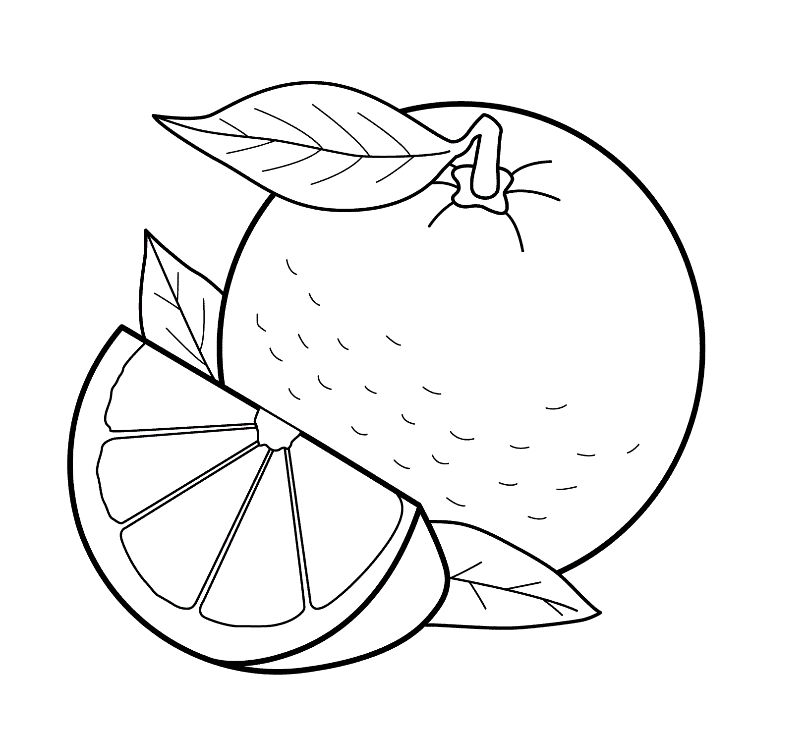 orange image colouring pages