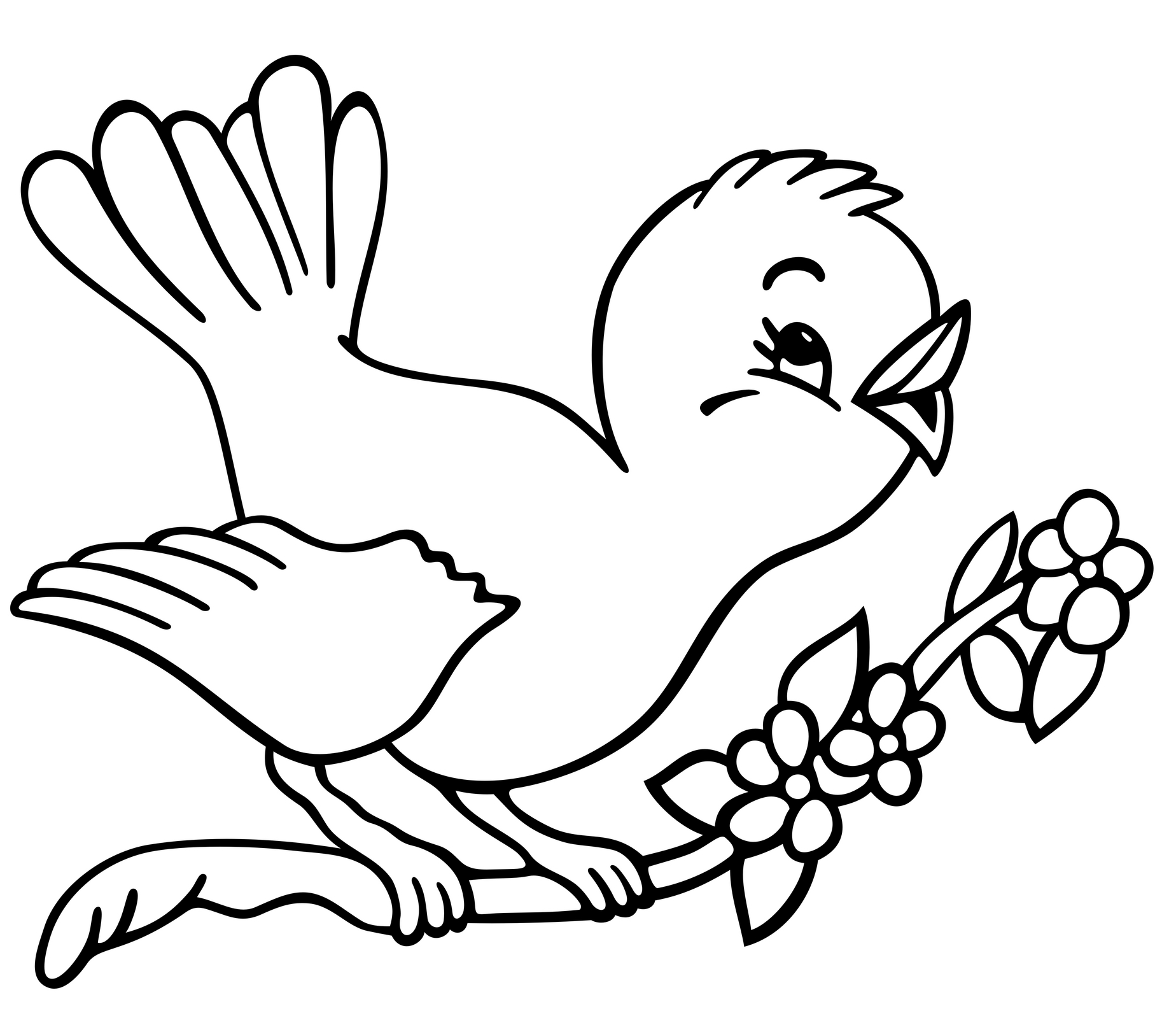 sparrow image colouring pages