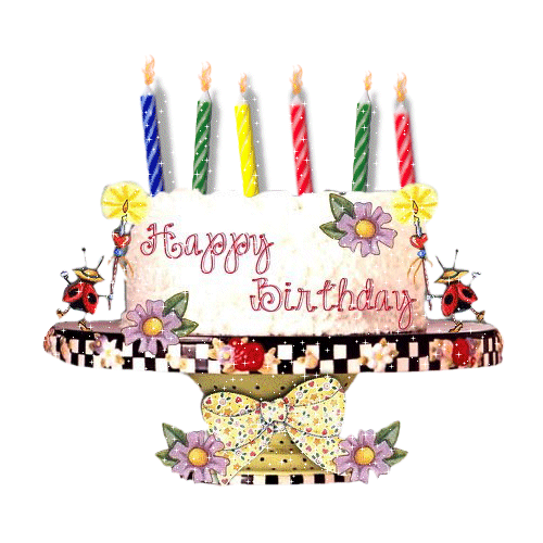 Happy Birthday cake gif and animated pics