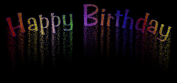 Simple happy birthday written text animated pics