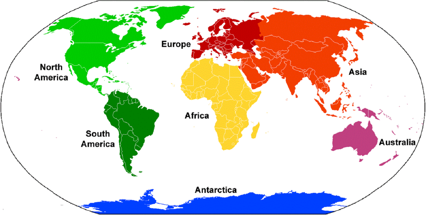 continents map image