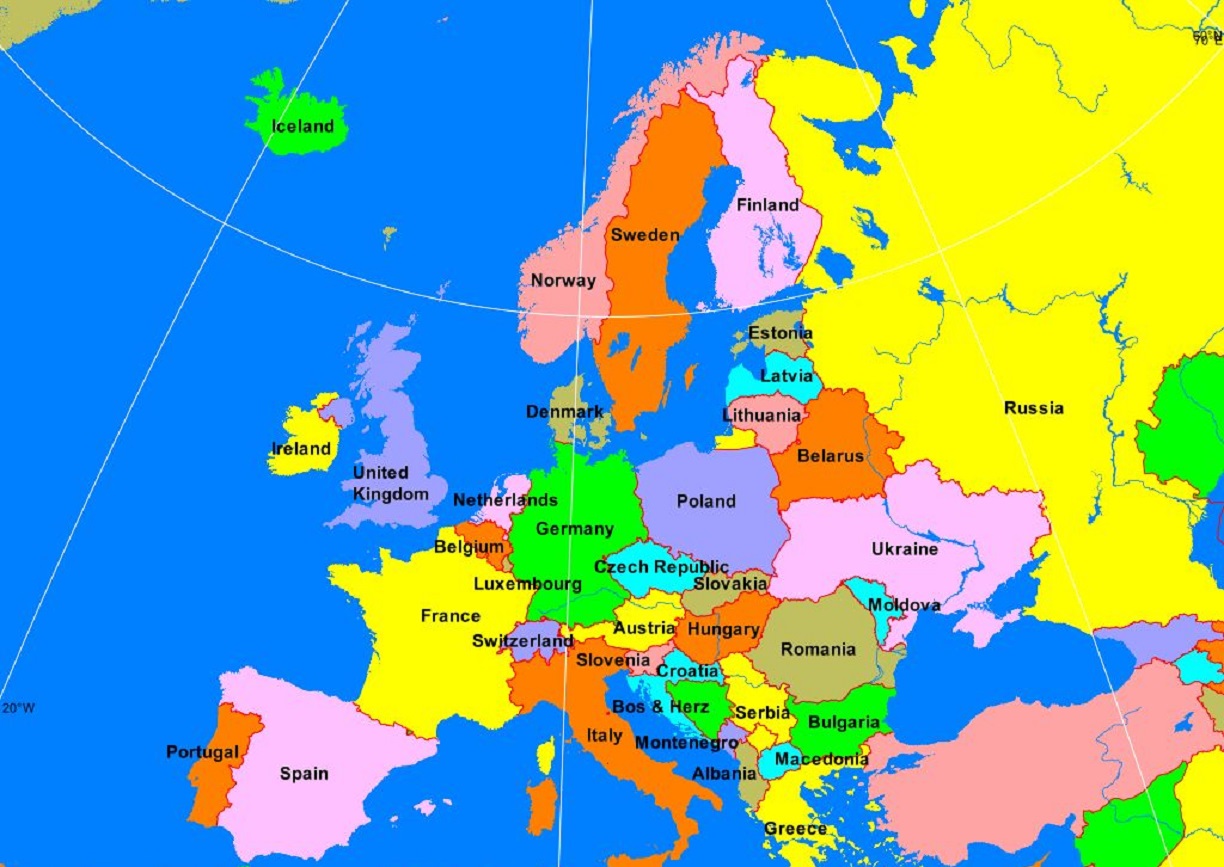map of europe image 2017