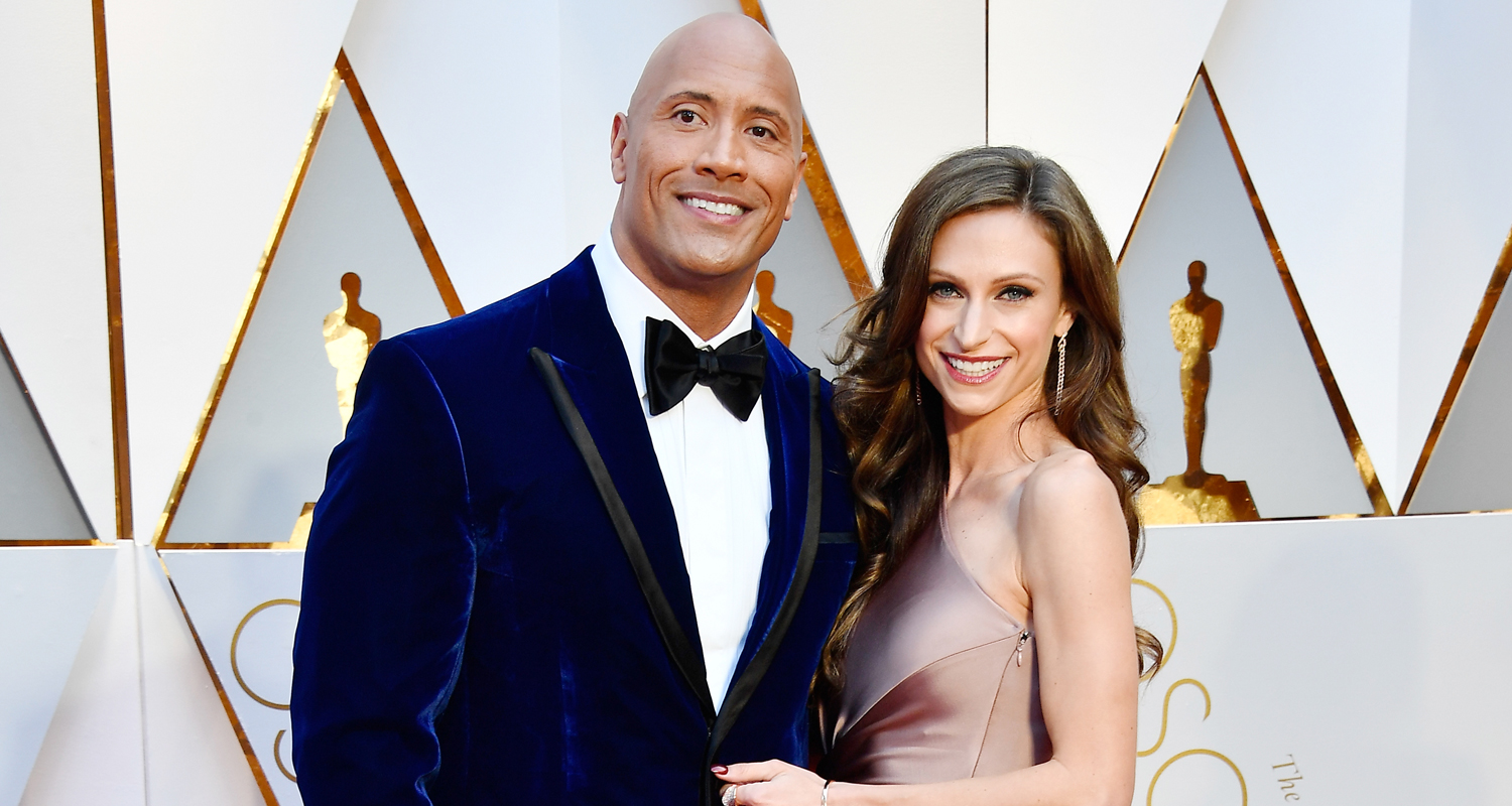 Dwayne Johnson with his Wife at Oscar 2017