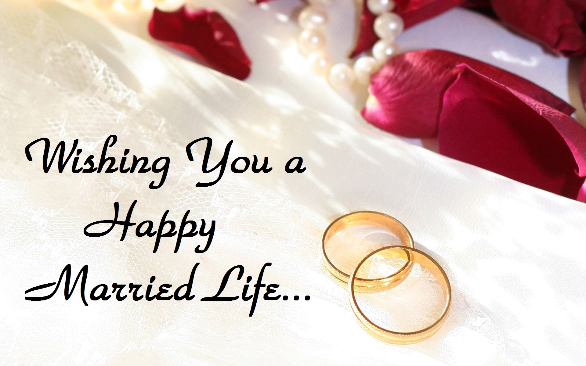 Happy Married Life Wishes & Messages Images | Wedding Wishes