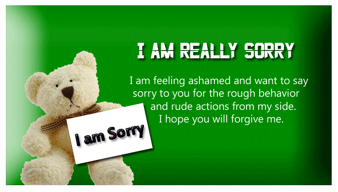 really sorry message image