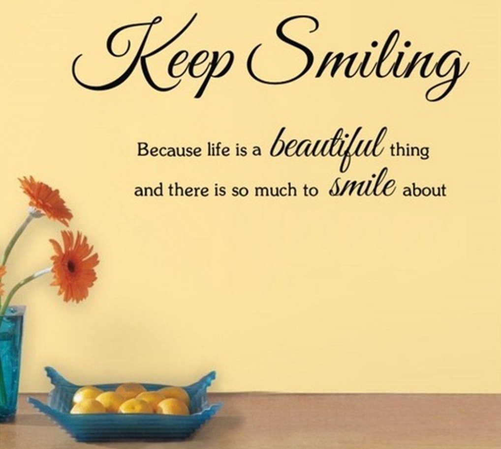 beautiful keep smiling quote image