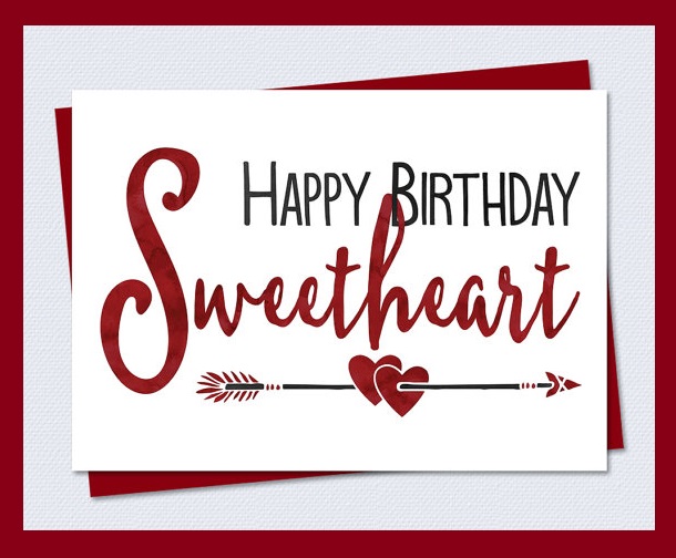simple birthday card for sweetheart