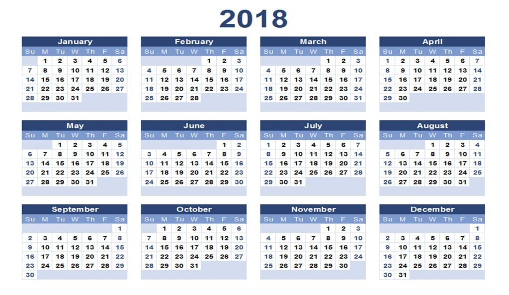 2018 Events Calendar 2018 HD Images | 2018 Calendar free download