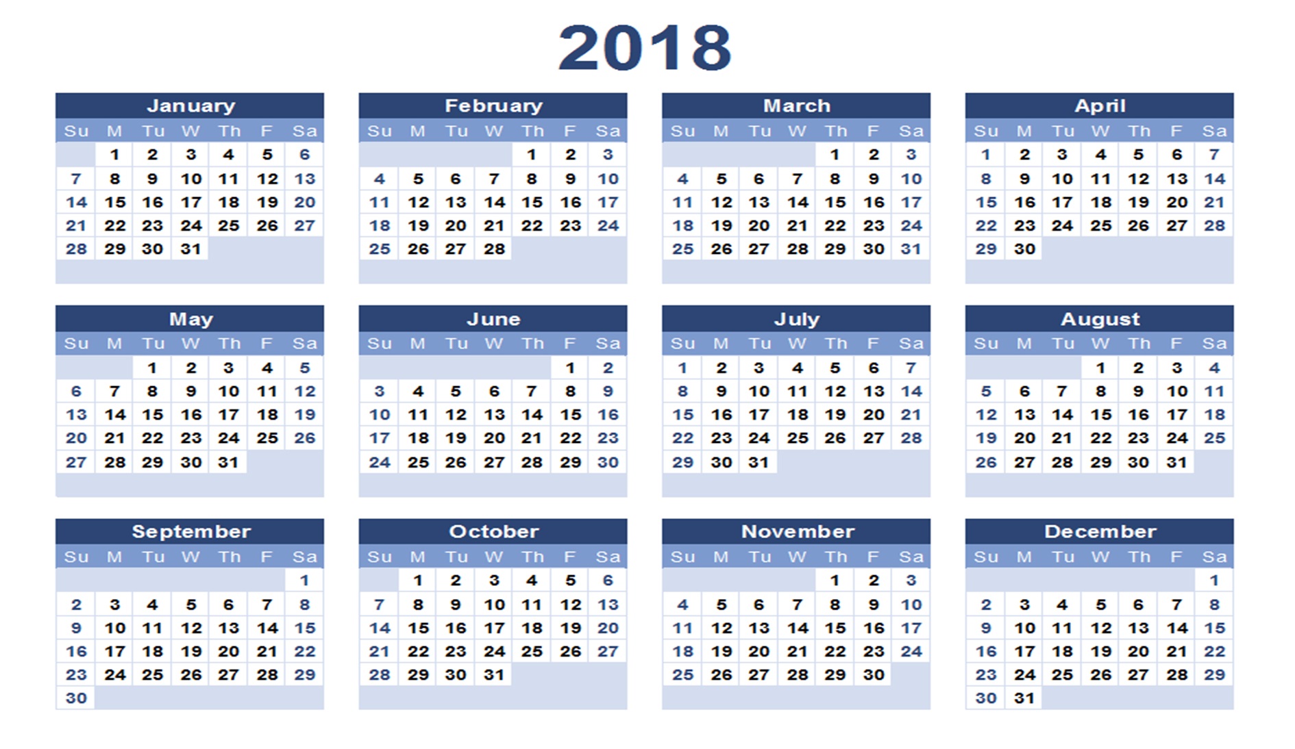 2018 calendar hd picture
