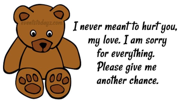 sorry message for love image