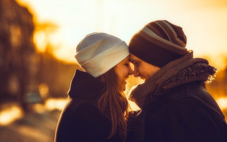 Sunset Time Happy Couple Love Images