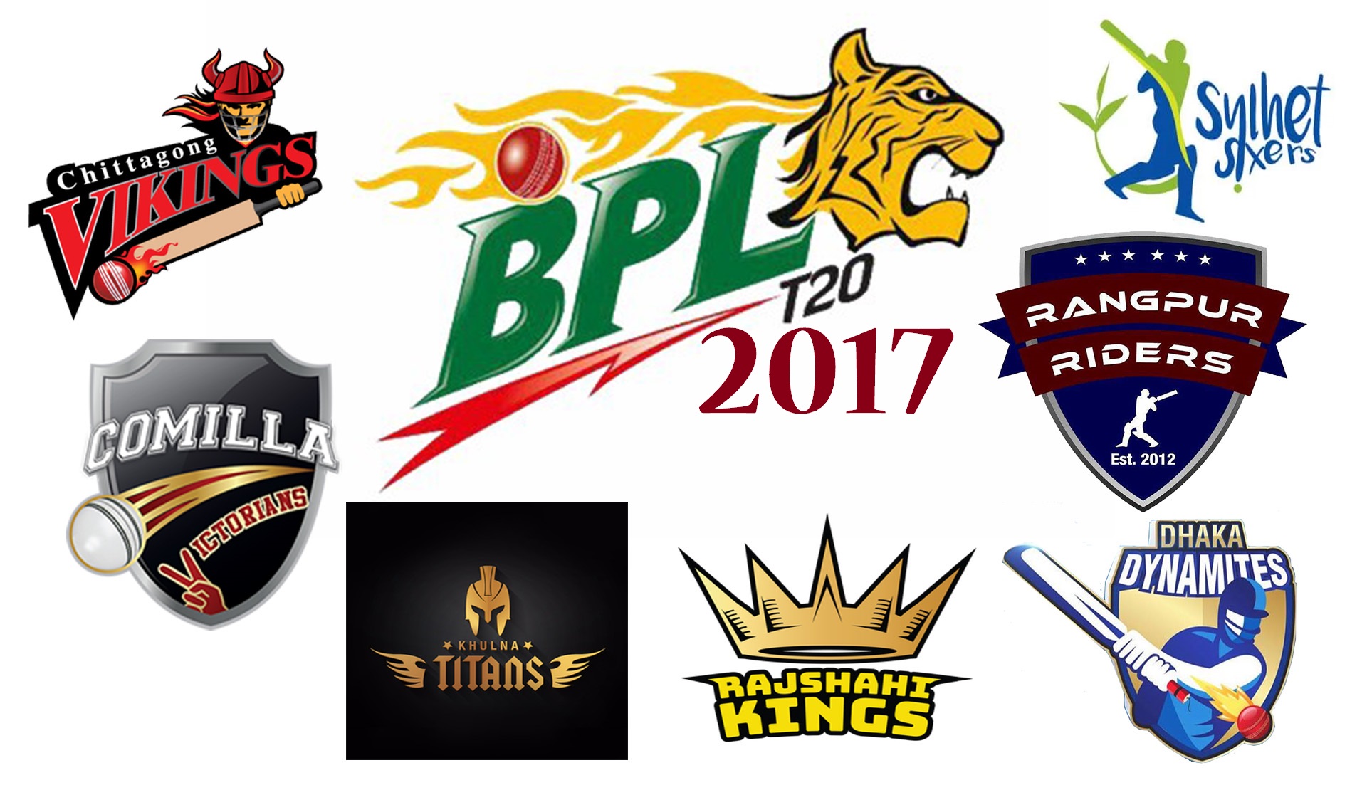 Bangladesh Premier League 2017 Teams Logos HD Images