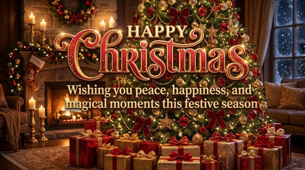 merry christmas greeting card