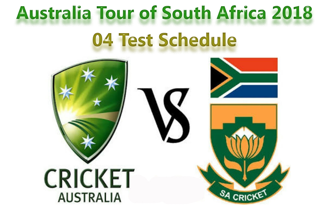 Australia tour of South Africa 2018 Schedule