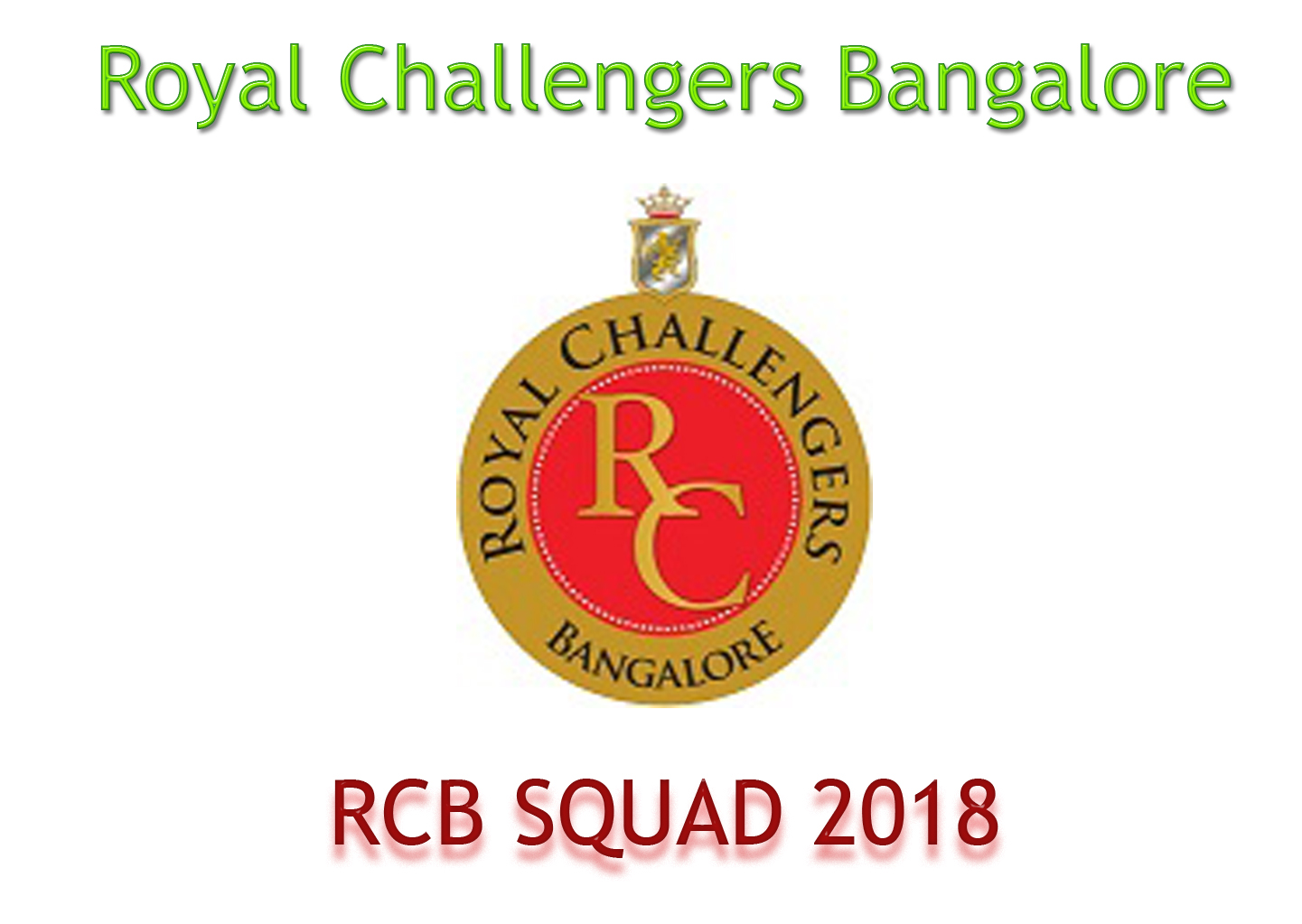 rcb am list squad 2018