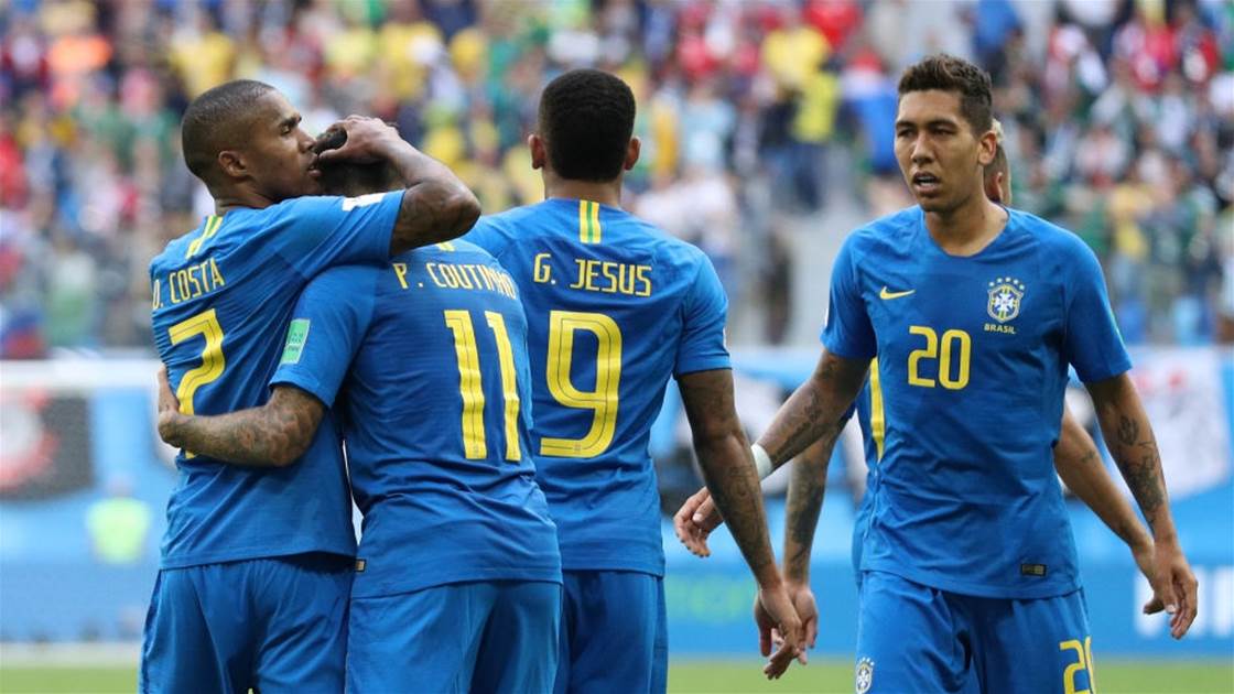 Goal Celebration Brazil vs Costa Rica image