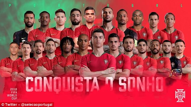 Portugal squad for Fifa World Cup 2018