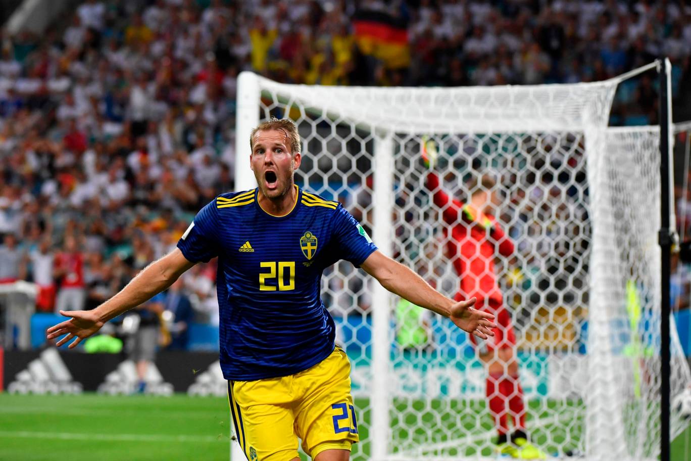 Sweden Goal Celebration vs Germany