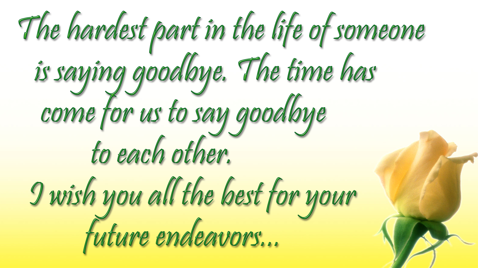 Unique Farewell Wishes, Messages & Cards Images.