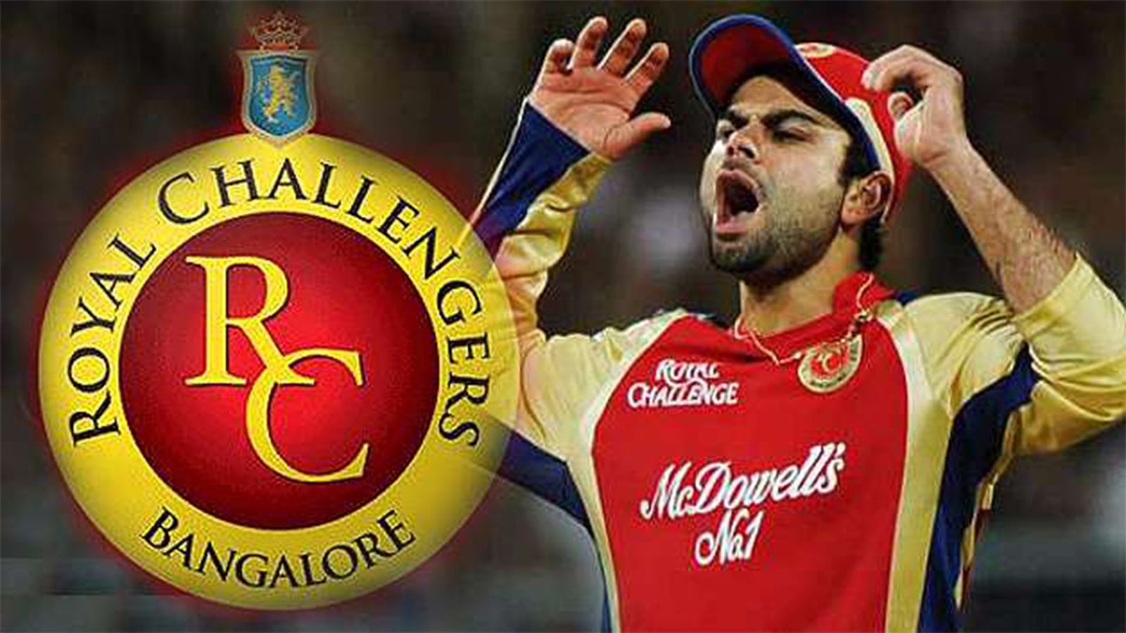 virat kohli and rcb logo hd image