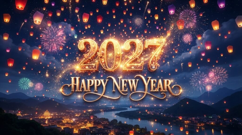 happy new year 2027 card