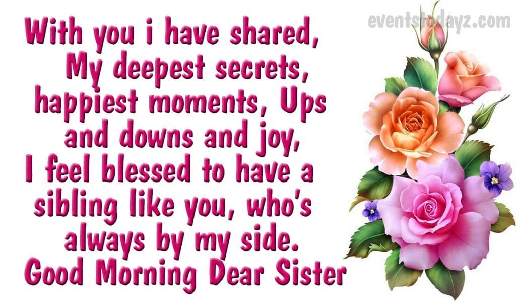 Good Morning Wishes For Sister Morning Greetings