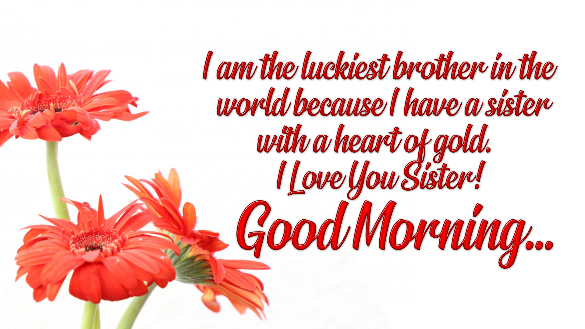 morning greetings for sister image
